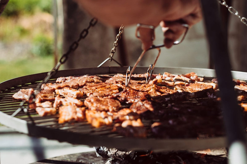 Schommelgrill vol gegrild vlees